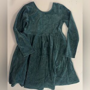 Hanna Andersson Crushed Velvet Skater Dress Holiday Pockets 110 5